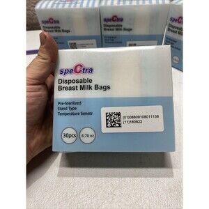 Spectra Disposable Breast Milk Storage Bags 120 Tempature Sensor Pre Sterilized